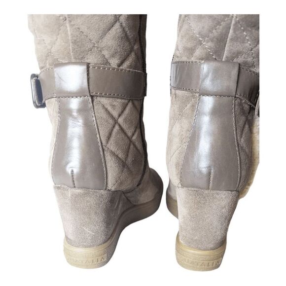 AQUATALIA Callie Faux-Shearling Wedge Boot Size 7.5 - Picture 11 of 11